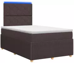 Lova LED lovos čiužinys su LED apšvietimu Tamsiai rudas 120 x 200 cm