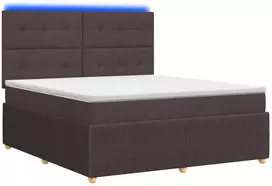Lova LED lovos čiužinys su LED apšvietimu Tamsiai rudas 140 x 190 cm