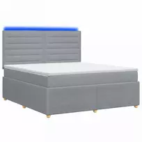 Lova LED lovos čiužinys su LED apšvietimu Šviesiai pilka Audinys