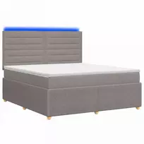 Lova LED lovos čiužinys su LED apšvietimu Taupe 140 x 200 cm Audinys