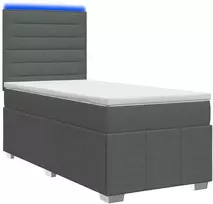 Lova LED lovos čiužinys su LED apšvietimu Tamsiai pilka 100 x 200 cm
