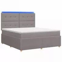 Lova LED lovos čiužinys su LED apšvietimu Taupe 180 x 200 cm Audinys