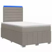 Lova LED lovos čiužinys su LED apšvietimu Taupe 120 x 200 cm Audinys