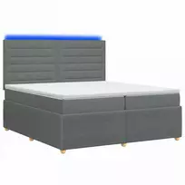 Lova LED lovos čiužinys su LED apšvietimu Tamsiai pilka 200 x 200 cm