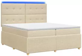 Lova LED lovos čiužinys su LED apšvietimu Kreminė 200 x 200 cm