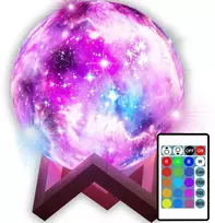 RTO Lampka lampa nocna księżyc świecący 3d moon rgb pilot led light moonlight