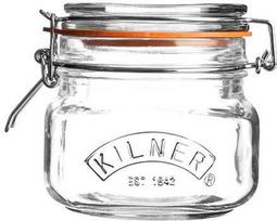 Kilner Rayware Group KIL stiklainis 0,5 l kvadratinis užsegamas dangtelis Stiklainis