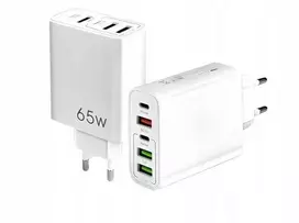 Įkroviklis 65W GaN 5 prievadų USB-A ir USB-C spartusis PD QC3.0 EU kištukas