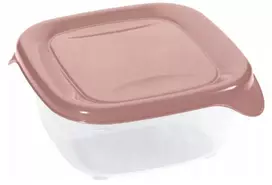 CURVER MAISTO DĖŽUTĖ FRESH&GO 1,2L KVADRATINĖ ROŽINĖ