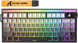Mechaninė žaidimų klaviatūra Attack Shark R85HE Moonlight juodas, laidinė, RGB apšvietimas