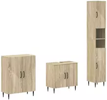 3 dalių vonios spintelių komplektas HAARLEM Sonoma ąžuolas