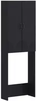 Tualeto spintelė HOORN Juoda 66 x 25,5 x 190 cm