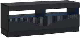 TV staliukas LED televizoriaus spintelė Juoda Apdirbta mediena