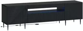 TV staliukas LED televizoriaus spintelė Juoda Apdirbta mediena