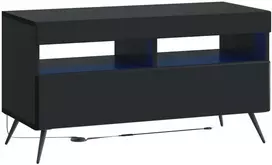 TV staliukas LED televizoriaus spintelė Juoda Apdirbta mediena