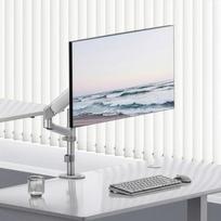 „Ergo Office“ monitoriaus laikiklis / pakaba, dujinė spyruoklė, 17–32 coliai, 1–10 kg, matinė balta spalva, maks. VESA 100x100, ER-691 W