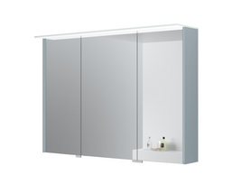 Veidrodinė spintelė Kame Loft, MC3DML/100-70/D35-LFT, su LED stogeliu, 100 cm, Akmens mėlyna