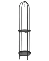 Gėlių stovas TAMARIX metalinis 35 cm juodas