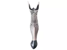 Sienų dekoracija Zebra GBOKO, mango mediena, 80 cm, juoda/balta