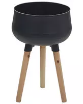 Gėlių stovas su kojelėmis AGROS 30 cm juodas metalas