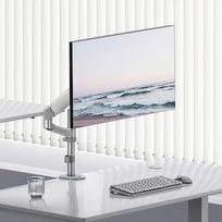 Ergo Office Monitor Mount/Hanger, Gas Spring, 17"-32", 1-10 kg, Matte White, Max. VESA 100x100, ER-691 W ER-691 W