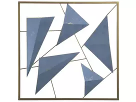 Sienų dekoracija ZINC Metal 50 cm mėlyna
