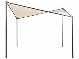 Sodo pavėsinė AVENTINE metalinė 300x300 cm smėlio spalvos