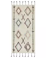 Kilimas CORUM smėlio spalvos 80 x 150 cm medvilninis