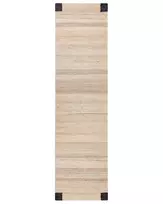 Kilimas AMRAVATI juodas / smėlio spalvos 80 x 300 cm džiutas