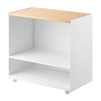 Baltos spalvos iš metalo lentyna ant ratukų 60x59x35 cm Tower – YAMAZAKI