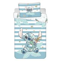 Šviesiai mėlynos spalvos iš medvilnės vaikiška patalynė vaikiškai lovai 100x135 cm Lilo & Stitch "Tropical Hugs" – Jerry Fabrics