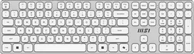 KEYBOARD +MOUSE/FORGE K210 W COMBO WHITE MSI