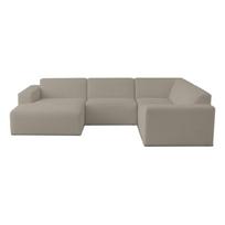 Iš boucle kampinė sofa šviesiai rudos spalvos („U“ formos) Roxy – Scandic