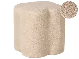 Pufas MANCOS, boucle audinys, smėlio spalvos