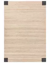 Kilimas AMRAVATI juodas / smėlio spalvos 160 x 230 cm džiutas