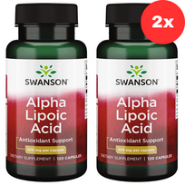 2x Swanson Alpha Lipoic Acid ALA 100 mg 120 caps