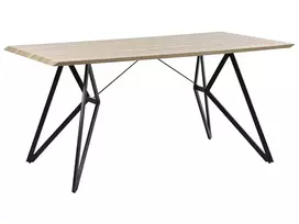 Valgomojo stalas BUSCOT šviesiai rudas 160 cm 90 cm