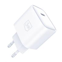 Priedai - 3mk Rayo Įkroviklis 20W PD3.0 PPS USB 1C + C tipo kabelis C iki C 3A 60W Baltas