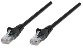 Intellinet tinklo laidas Cat6, 15 m, juodas, CCA, U/UTP, PVC, RJ45, auksuoti kontaktai, apsaugotas nuo užkliuvimo, su gaubtuku, viso gyvenimo garantija