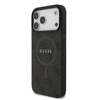 Guess PU Leather 4G Colored Ring MagSafe Case for iPhone 17 Pro Max / Black