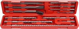 Gręžtuvai, suktuvai, perforatoriai // Gręžtuvai ir suktuvai // \nZestaw 9 wierteł S4 + 3 dłut SDS+ 12el. KD10206\n