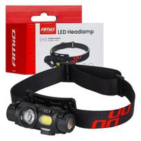 Įrankiai ir matavimo prietaisai // Automobilių dirbtuvių įrankiai ir įranga // Latarka czołowa akumulatorowa z czujnikiem ruchu xpg+cob 1200mah (batt) amio-04662