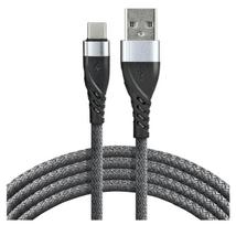 Patvarus nailoninės pynės kabelis USB – USB-C | 200 cm | Greitas įkrovimas 3A | Duomenų perdavimas i