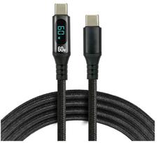 Kabelis su LCD ekranu | USB-C | 300 cm | Greitas įkrovimas 2.25A / 20V (45 W) | Power Delivery 2.0 |