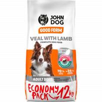 JOHN DOG Good Form Adult Medium and large breeds Veal with lamb - dry dog food - 12 kg