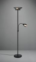 Trio Gerry stāvlampa 2xE27 + E14 matt black with reading light  R40063132 4017807618136