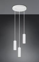 Trio Soka piekarama lampa 3-pc GU10 matt white brushed steel 367730331 4017807658576