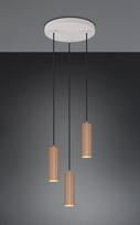 Trio Soka piekarama lampa 3-pc GU10 coffee/warm grey brushed steel 367730365 4017807670172