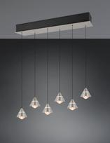 Trio Romeo LED piekarama lampa 6-pc brushed steel brushed steel 337010607 4017807667868