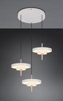 Trio Keaton LED piekarama lampa 3-pc warm grey brushed steel 340230376 4017807655407